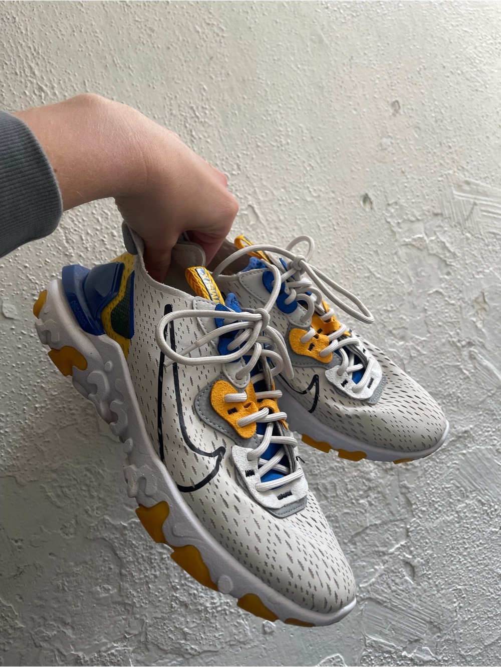 Nike React  Blue and Yellow Shoes